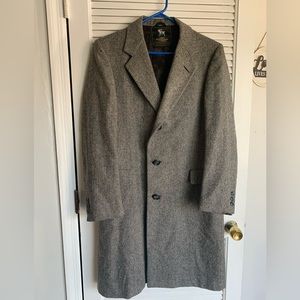 Hart Schaffner Marx men’s gray wool herringbone pea coat size 40